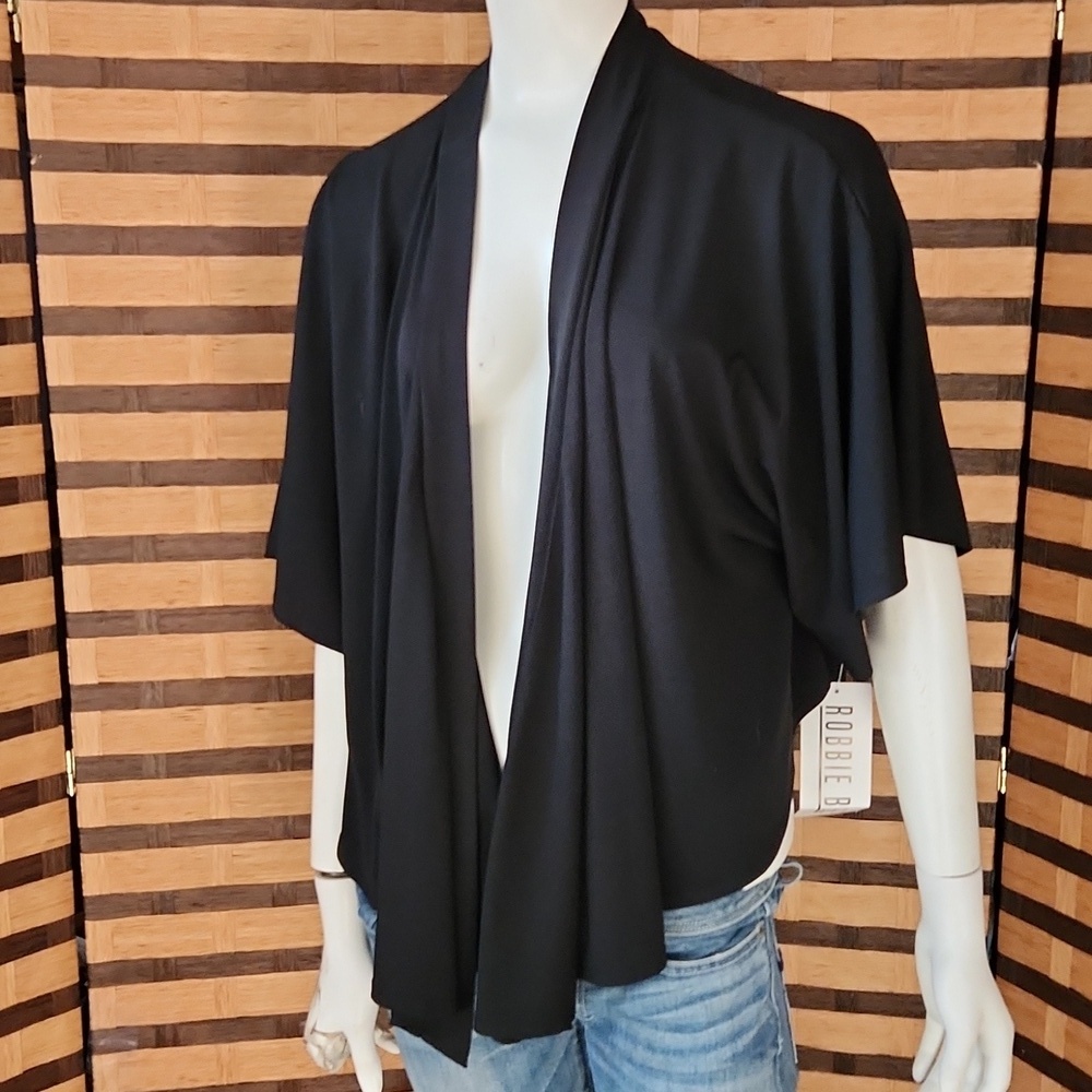 NWT! Robbie Bee assymetrical lapel waist jacket